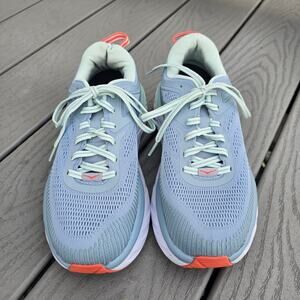 Hoka One Women's Bondi 7 Running Shoes Blue, Size 7 D Wide